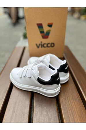 Vicco Mari 346.P23Y.173 Çocuk Sneaker Ayakkabı Beyaz Siyah 26-31 