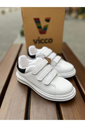 Vicco Mari 346.P23Y.173 Çocuk Sneaker Ayakkabı Beyaz Siyah 26-31 