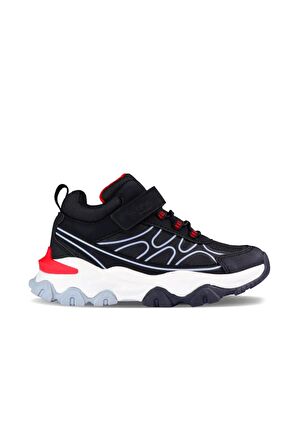 VİCCO SOLİT SİYAH KIRMIZI ÇOCUK OUTDOOR AYAKKABI