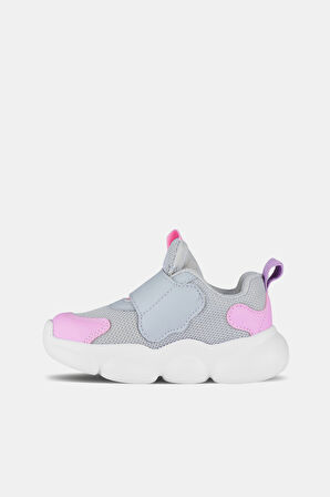 Kız Çocuk Işıklı Spor Ayakkabı - Gri - Pembe | 23
