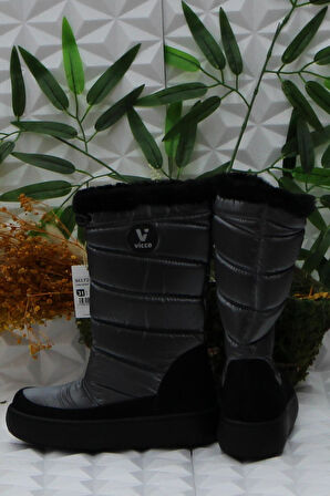 Vicco 943.F24K.481 Gri Melodic Pig Kids Snow Kız Çocuk Çizmesi