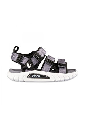 Vicco 332.P25Y.212 Cube Patik Phylon Siyah-Beyaz Çocuk Sandalet
