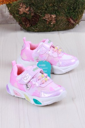 Vicco 346.P25Y.177 Pembe Gelato Hafif Rahat Işıklı Kız Çocuk Ayakkabı