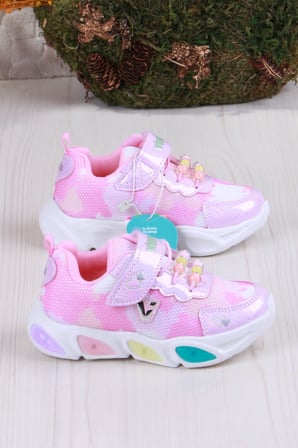 Vicco 346.P25Y.177 Pembe Gelato Hafif Rahat Işıklı Kız Çocuk Ayakkabı