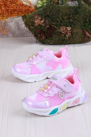 Vicco 346.P25Y.177 Pembe Gelato Hafif Rahat Işıklı Kız Çocuk Ayakkabı