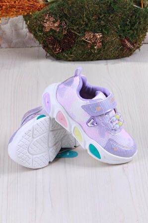 Vicco 346.P25Y.177 Lila Gelato Hafif Rahat Işıklı Kız Çocuk Ayakkabı
