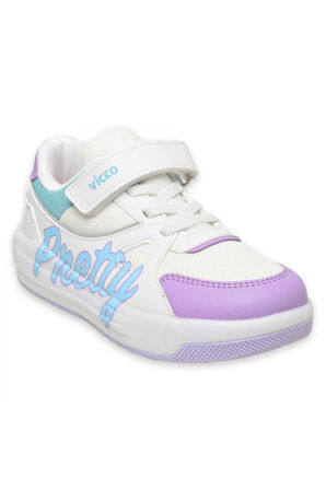 Vicco Pretty 220.P25Y.113 Anatomik Taban Kız Çocuk Işıklı Sneaker Ayakkabı Beyaz 29-33 