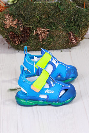 Vicco 332.E25Y.217 Live Saks Mavi İlk Adım Işıklı Erkek Çocuk Sandalet
