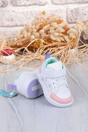 Vicco 946.B25K.439 Beyaz Pembe Nita Rahat Haif Kız Çocuk Bot