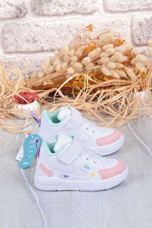 Vicco 946.B25K.439 Beyaz Pembe Nita Rahat Haif Kız Çocuk Bot