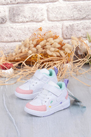 Vicco 946.B25K.439 Beyaz Pembe Nita Rahat Haif Kız Çocuk Bot