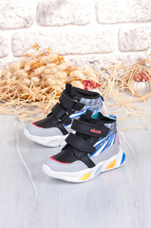 Vicco 946.B25K.420 David Siyah Rahat Hafif Işıklı Erkek Çocuk Bot