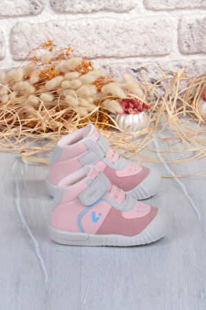 Vicco 946.E25K.402 Soli Pudra Yumuşak Rahat İlk Adım Kız Çocuk Bot