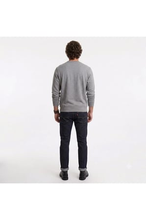 bisiklet yaka pamuk Graphic Erkek Sweatshirt logoGri / L