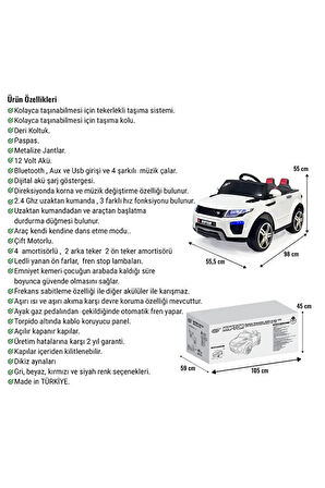 Akar Oyuncak RAPTOR 12 Volt Uzaktan Kumandalı Akülü SUV Çocuk Arabası