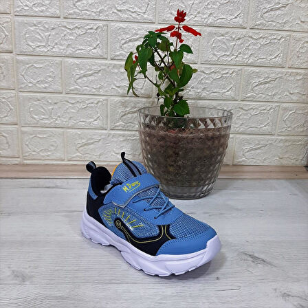 M.P. One 3222 Mavi Cırtlı Hafif  Erkek Çocuk Spor Ayakkabı