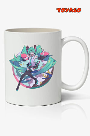 Hatsune Miku Anime Temalı Beyaz Kupa Bardak Sevgiliye Arkadaşa Hediye