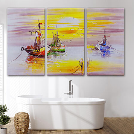 Venedik İtalya Yağlıboya Görünüm Dekoratif Kanvas Duvar Tablosu-3487