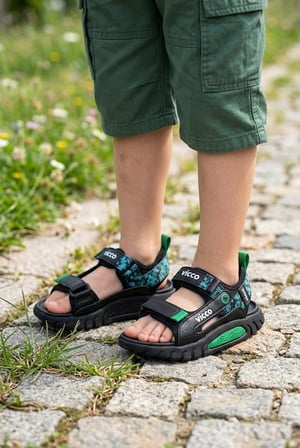 Vicco 332.F26Y.179 Siyah Konan Hafif Rahat Erkek Çocuk Sandalet