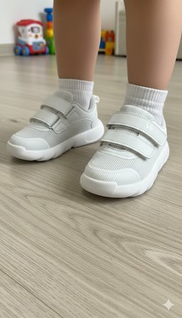 Vicco Yatu Cırtlı Hafif Rahat Çocuk Spor Ayakkabı BEYAZ