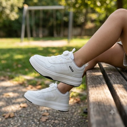 Vicco Sano Akıllı Bağcıklı Phlon Hafif Taban Rahat Uniseks Spor Ayakkabı BEYAZ
