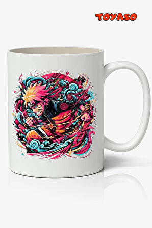 Naruto Uzumaki Anime Temalı Beyaz Kupa Bardak Sevgiliye Arkadaşa Hediye