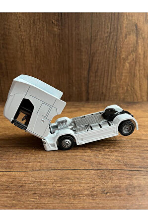 Sesli Işıklı Scania Tır R73O Oyuncak Tır Kafası Taşıyıcı  1/64 Oyuncak Tır Kafası Beyaz 12 Cm