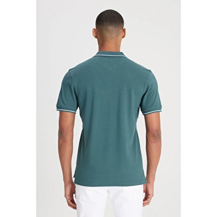 Lee Yeşil Erkek Polo T-Shirt L61ARLOT Kısa Kollu Polo T-shirt