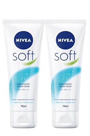 Nivea Soft Nemlendirici Bakım Kremi 75 ml X2