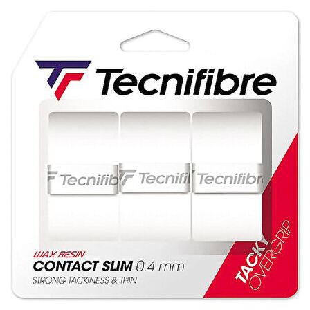 Tecnifibre Contact Slim 3'lü 0.4mm Beyaz Tenis Gribi 52ATPCONSL