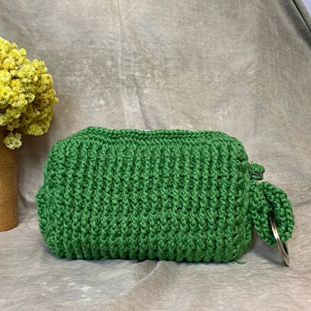 Uretti - Esra 5324 El Yapımı Örgü Makyaj Çantası