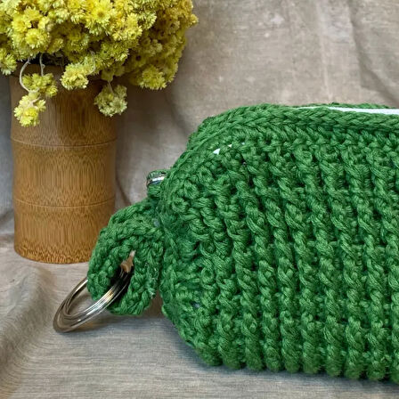 Uretti - Esra 5324 El Yapımı Örgü Makyaj Çantası