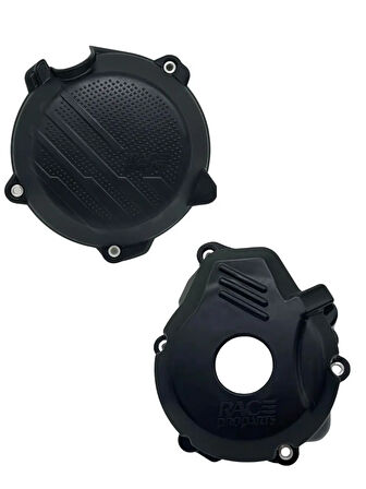 Raceproparts Debriyaj ve Statör Kapak Koruma Set - Siyah 4T (Ktm Husqvarna Gasgas 24-25 uyumlu)