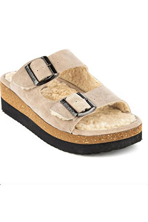 Bellatrix Anatomik Taban İçi Tüylü Kadın Ev Terliği