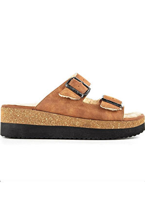 Bellatrix Anatomik Taban İçi Tüylü Kadın Ev Terliği