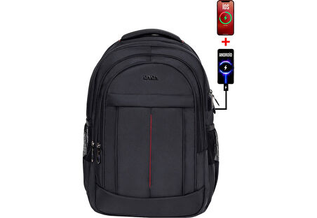 Dada 01 Orta-Lise-Üniversite & Günlük Okul Sırt Çantası Su Geçirmez Kumaş Darbe Emici Koruma 15,6 In