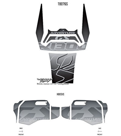 MotoGrafix Tank - Knee Pad BMW R1300GS Adventure Trophy 2024-2025