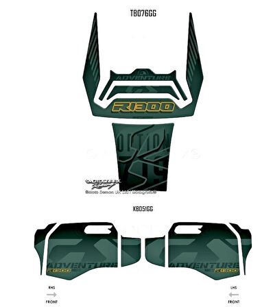 MotoGrafix Tank - Knee Pad BMW R1300GS Adventure Trophy 2024-2025