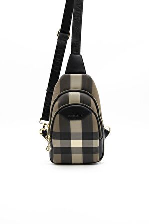 Silver Polo  Kadın Bel Çantası 959-34925 SILVER POLO FREEBAG M80 KAHVE-MAT SİYAH