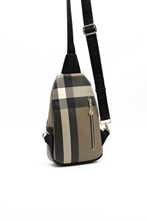 Silver Polo  Kadın Bel Çantası 959-34925 SILVER POLO FREEBAG M80 KAHVE-MAT SİYAH