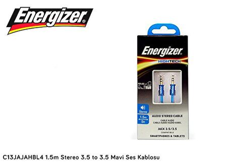 Energizer C13JAJAHBL4 1.5m Stereo 3.5 to 3.5 Mavi Ses Kablosu