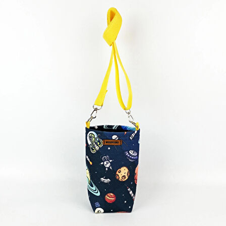  Woodycord 1 Litrelik Matara Kılıfı Su Şişesi Taşıma Çantası Water Bottle Bag Uzay