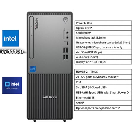 LENOVO NEO 50T THINKCENTRE i5-14400 64-GBDDR5 512 GB Intel UHD Graphics 730 Windows 10 Pro Masaüstü Bilgisayar 12UD002CTRHMF78