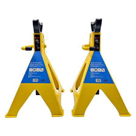 Fixonic B.H.D BHD00194 6 Ton 390-600mm Araba Sehpası/Araç Altı Sehpa/Sehpa Kriko 1 Çift (2 Adet)