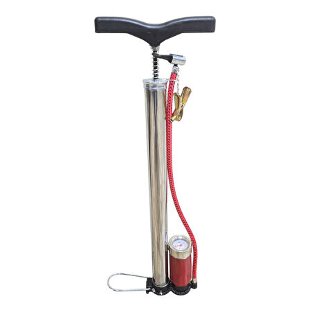Fixonic B.H.D BHD00324 T Saplı Saatli Krom Hava El Pompası 60cm 