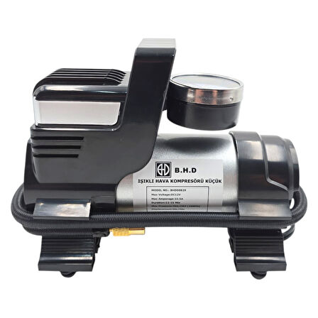 Fixonic B.H.D BHD00829 12V Saatli Çakmaklık Girişli Kompresör Işıklı