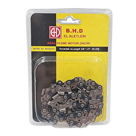 Fixonic B.H.D BHD00256 3/8'' 1.3mm 27.5 Diş LP (Düşük Profil)  Yuvarlak ve Çizgili Ağaç Kesme Motorlu Testere Zinciri 