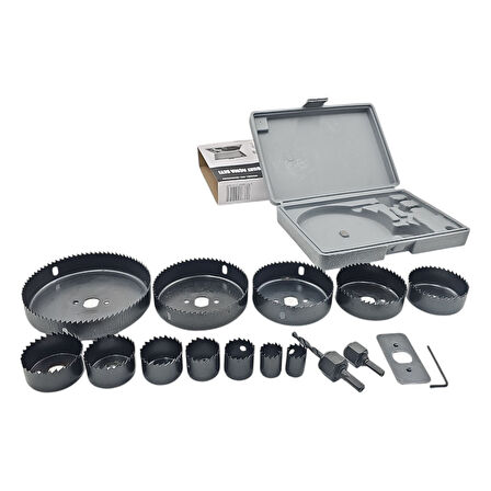 Fixonic B.H.D BHD00265 Buat (Panç) Açma Seti 16 Parça (19-22-29-32-38-44-51-64-76-89-102-127mm)  