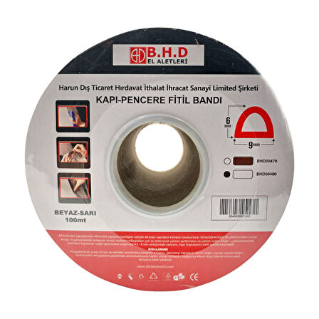 Fixonic B.H.D BHD00479 100mt Kapı ve Pencere Fitil Bandı Beyaz Kauçuk