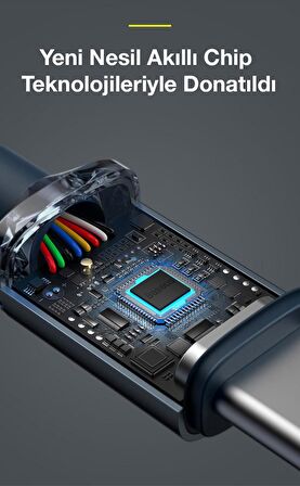 Baseus Super Şarj 1.2MT 100W Type-C to Type-C Şarj Data Kablosu Macbook Notebook Laptop Şarj Kablosu